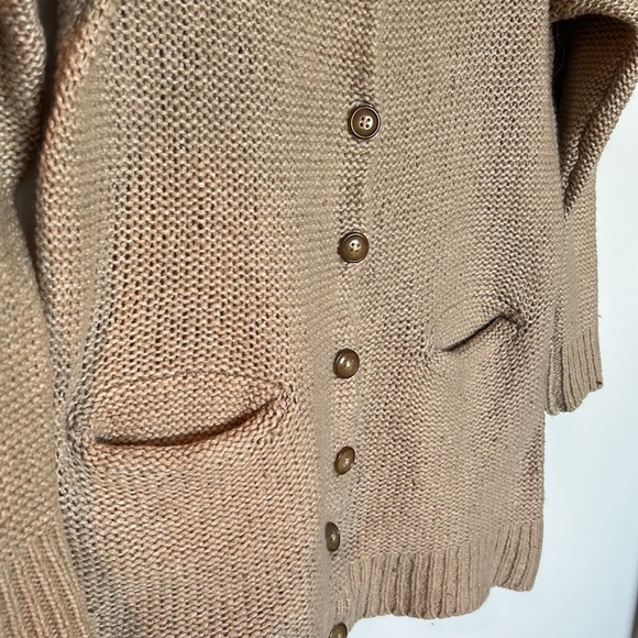 InWear loose knit wool blend cardigan, oatmeal colour - Picture 3 of 5